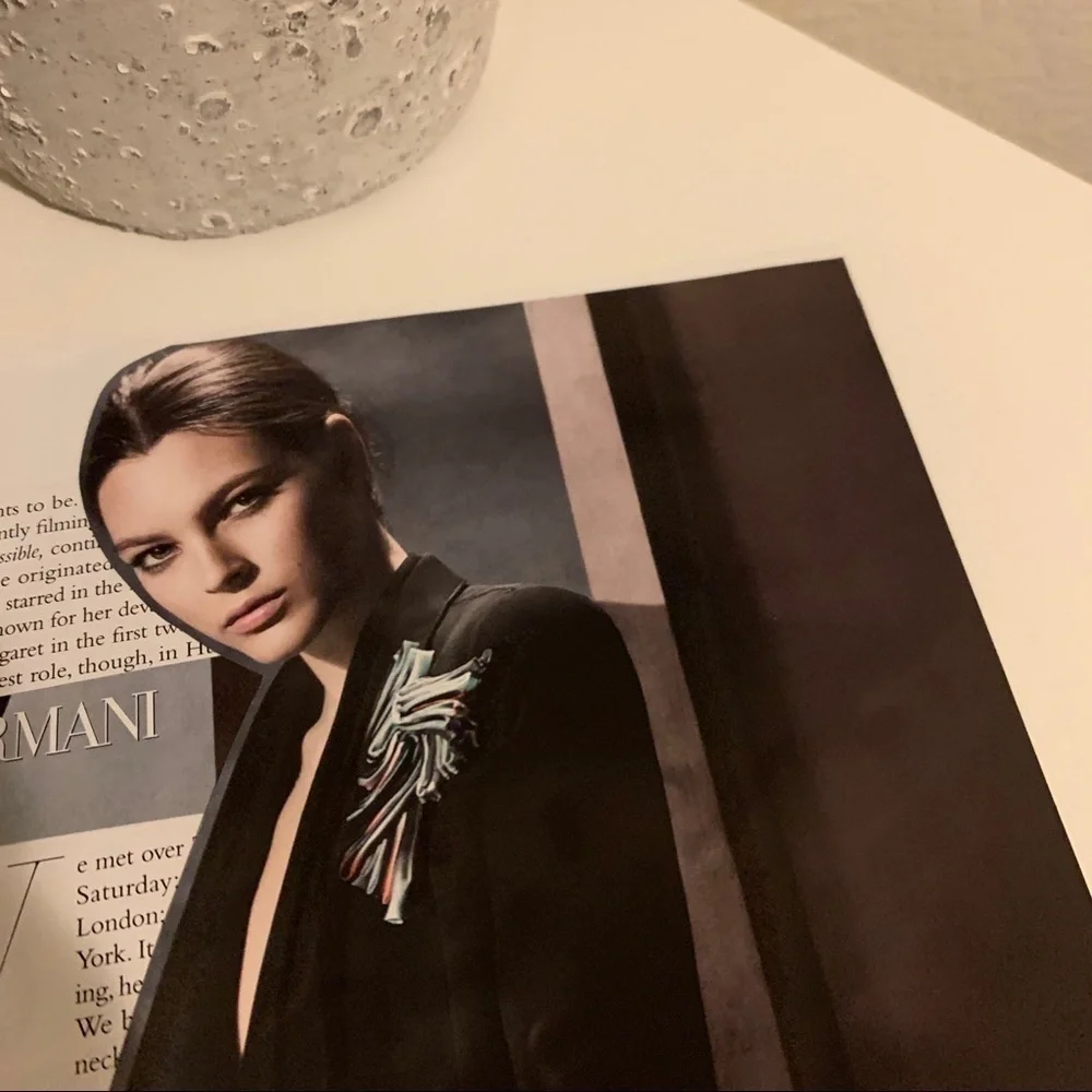 Giorgio Armani Blazer Collage Wall Art Editorial Fashion Print Chic Decor